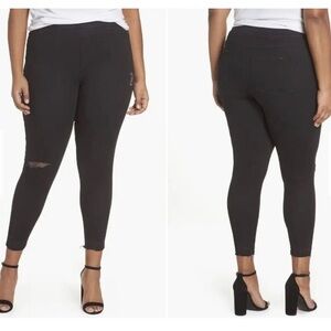 Spanx Women's Black Vintage Distressed Ankle Skinny Stretch Jeans Size 1X